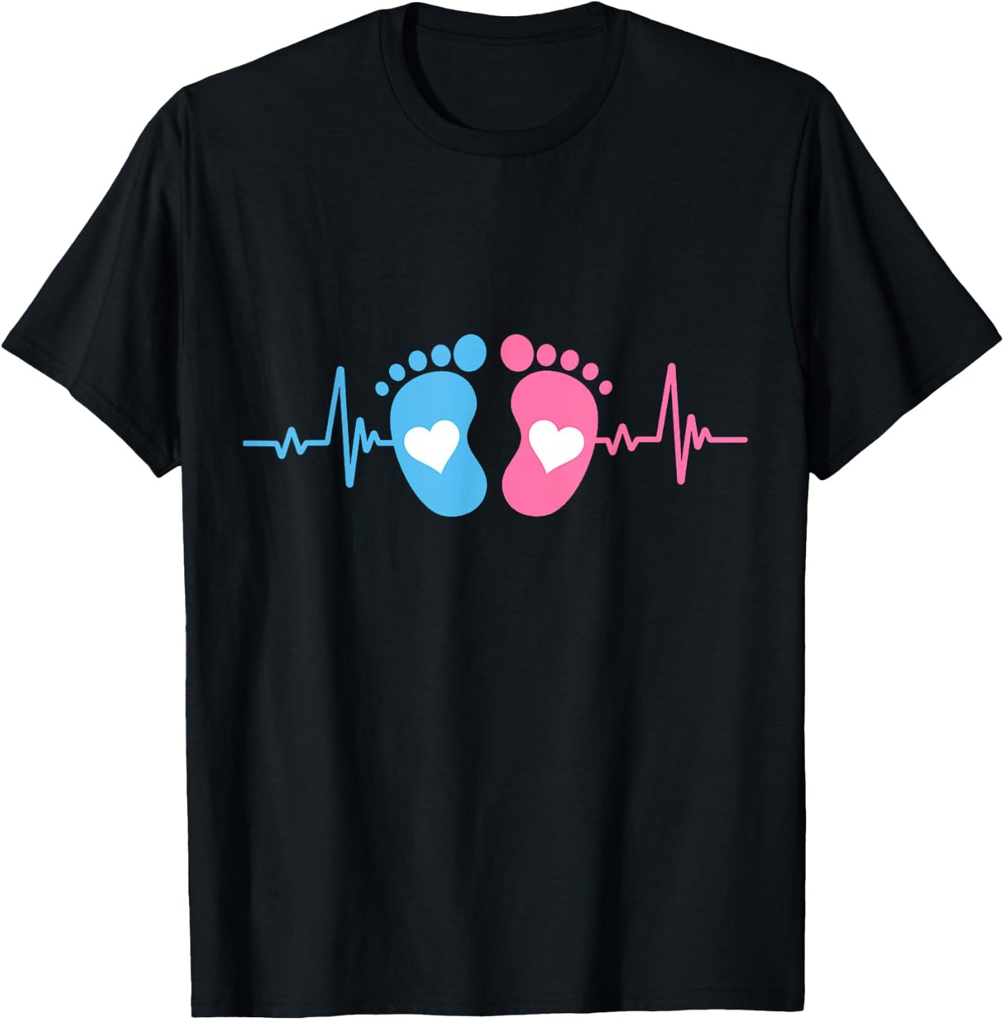 Cute Baby Tiny Humans Heartbeat Labor And Delivery L&D Nurse T-Shirt - T-Shirt | Black