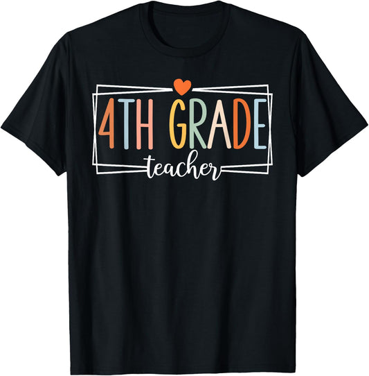 Fourth Grade Teacher 4th Grade Teachers Back to School T-Shirt - T-Shirt | Black