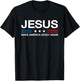 Jesus Make America Godly Again Christian Patriot God Faith T-Shirt - T-Shirt | Black