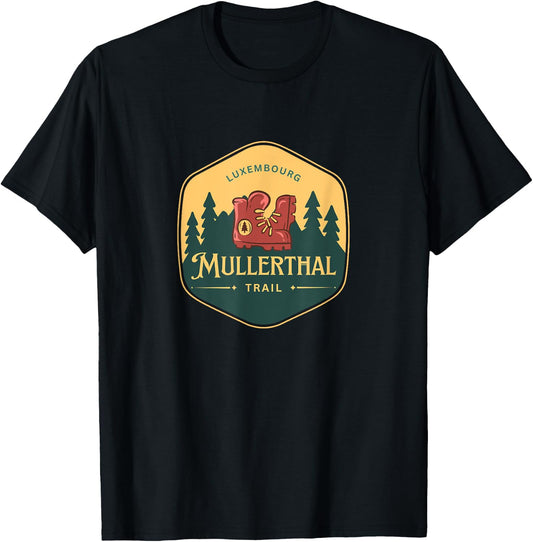 Mullerthal Trail Luxembourg Escapardenne Eislek Trail Hiking T-Shirt - T-Shirt | Black