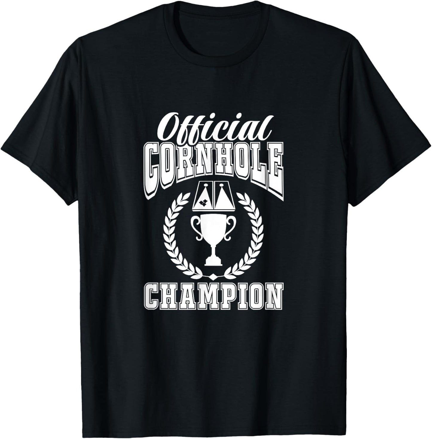 Official Cornhole Champion Corn Hole Player T-Shirt - T-Shirt | Black