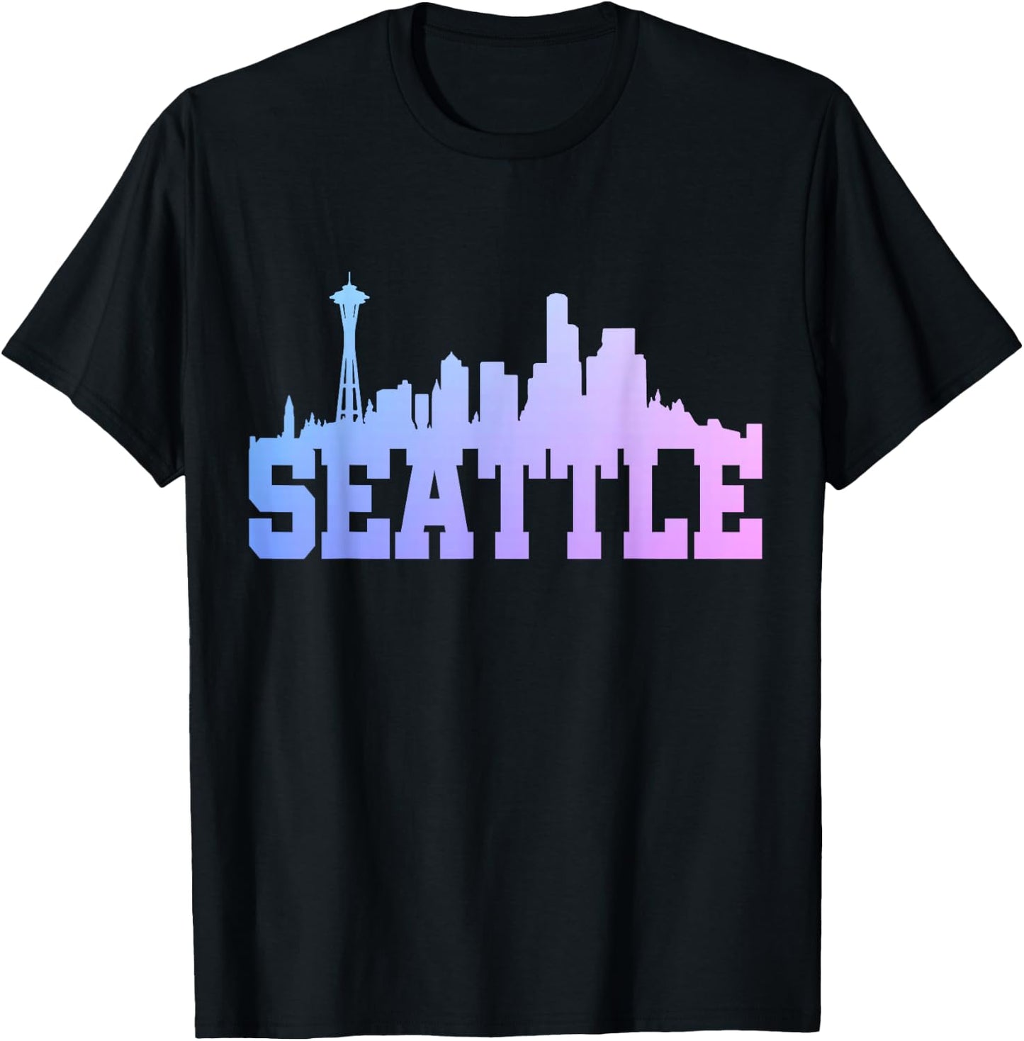 Seattle Washington Skyline T-Shirt - T-Shirt | Black