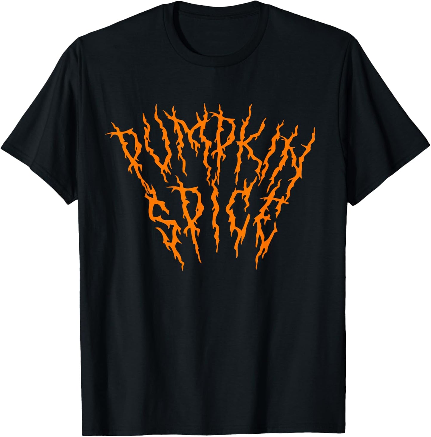 Pumpkin Spice Funny Heavy Doom Black Metal Music Halloween T-Shirt - T-Shirt | Black