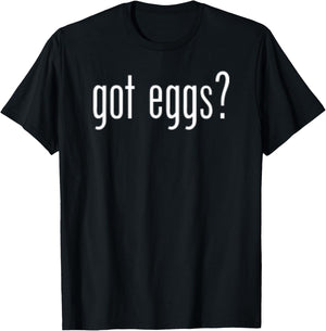 Funny Cute Got Eggs Retro Classic Novelty Fun T-Shirt - T-Shirt | Black