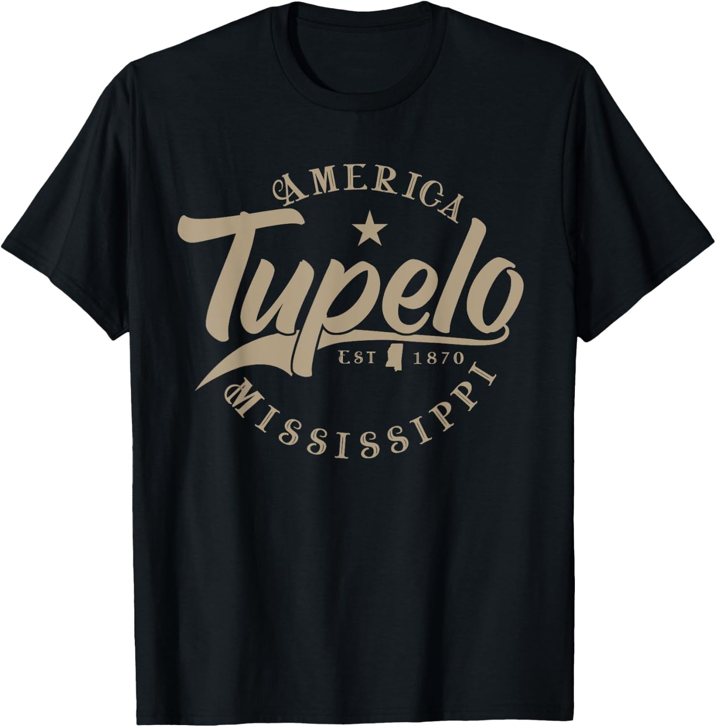 Tupelo MS | Mississippi T-Shirt - T-Shirt | Black