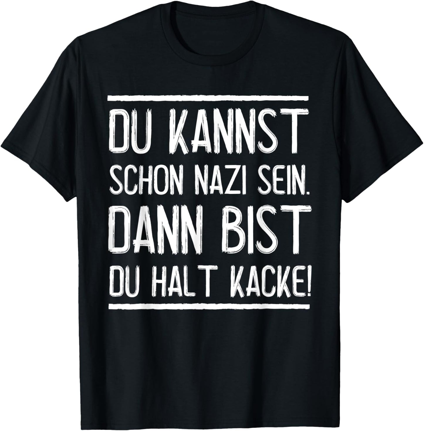 Anti-Nazis Funny Saying Punk Against Nazis T-Shirt - T-Shirt | Black