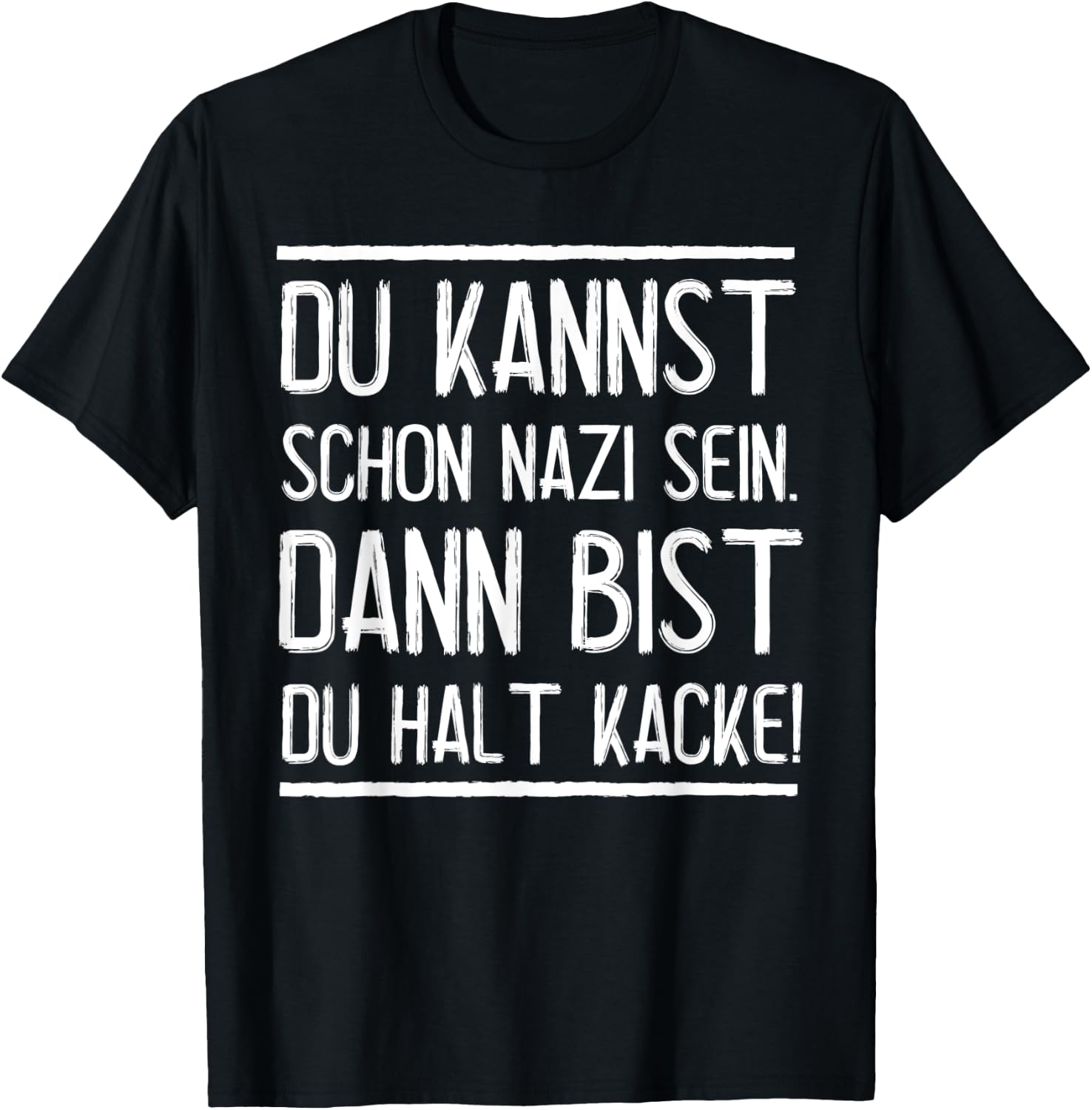 Anti-Nazis Funny Saying Punk Against Nazis T-Shirt - T-Shirt | Black