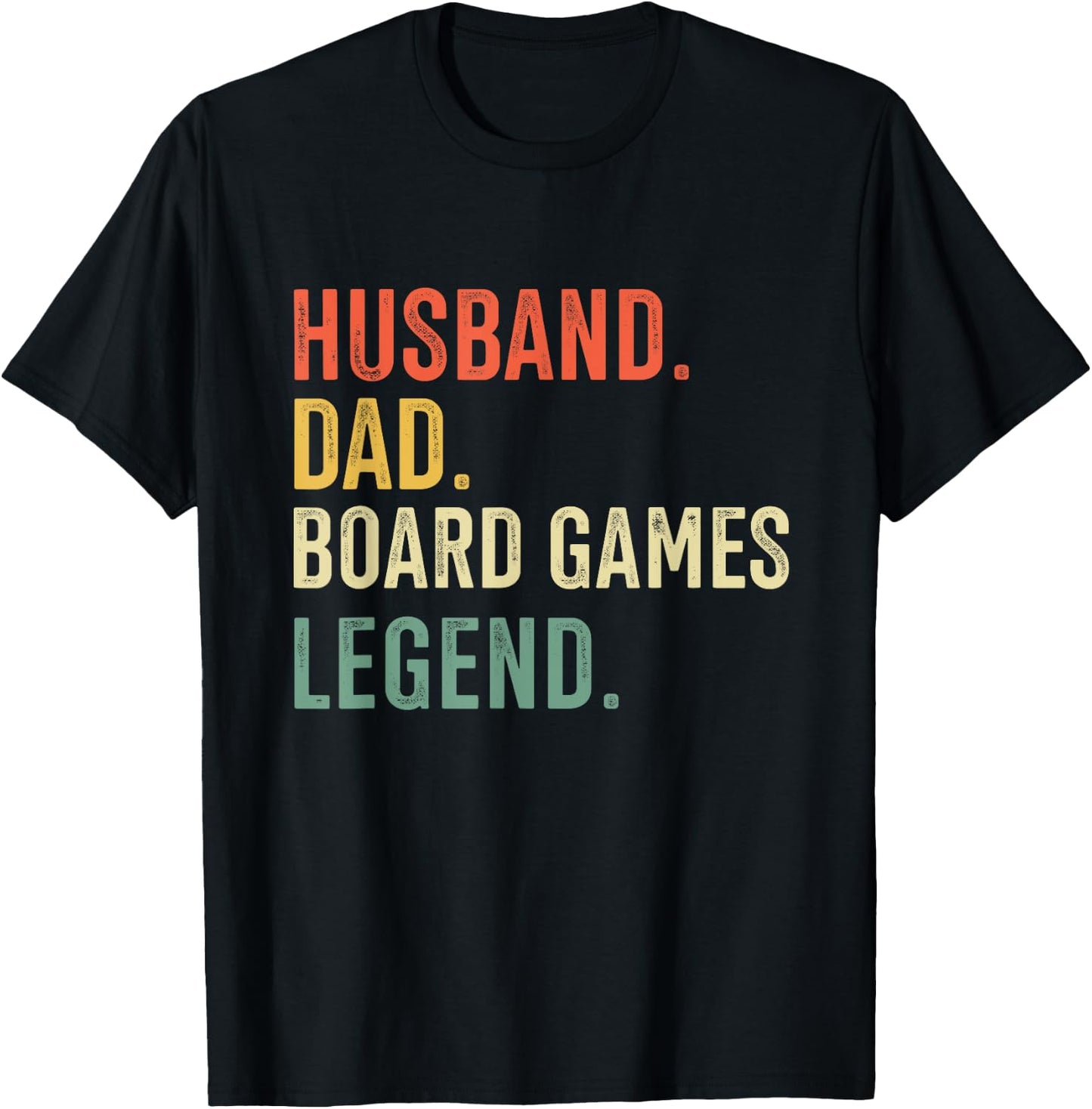 Husband Dad Board Game Legend Vintage Clothing T-Shirt - T-Shirt | Black