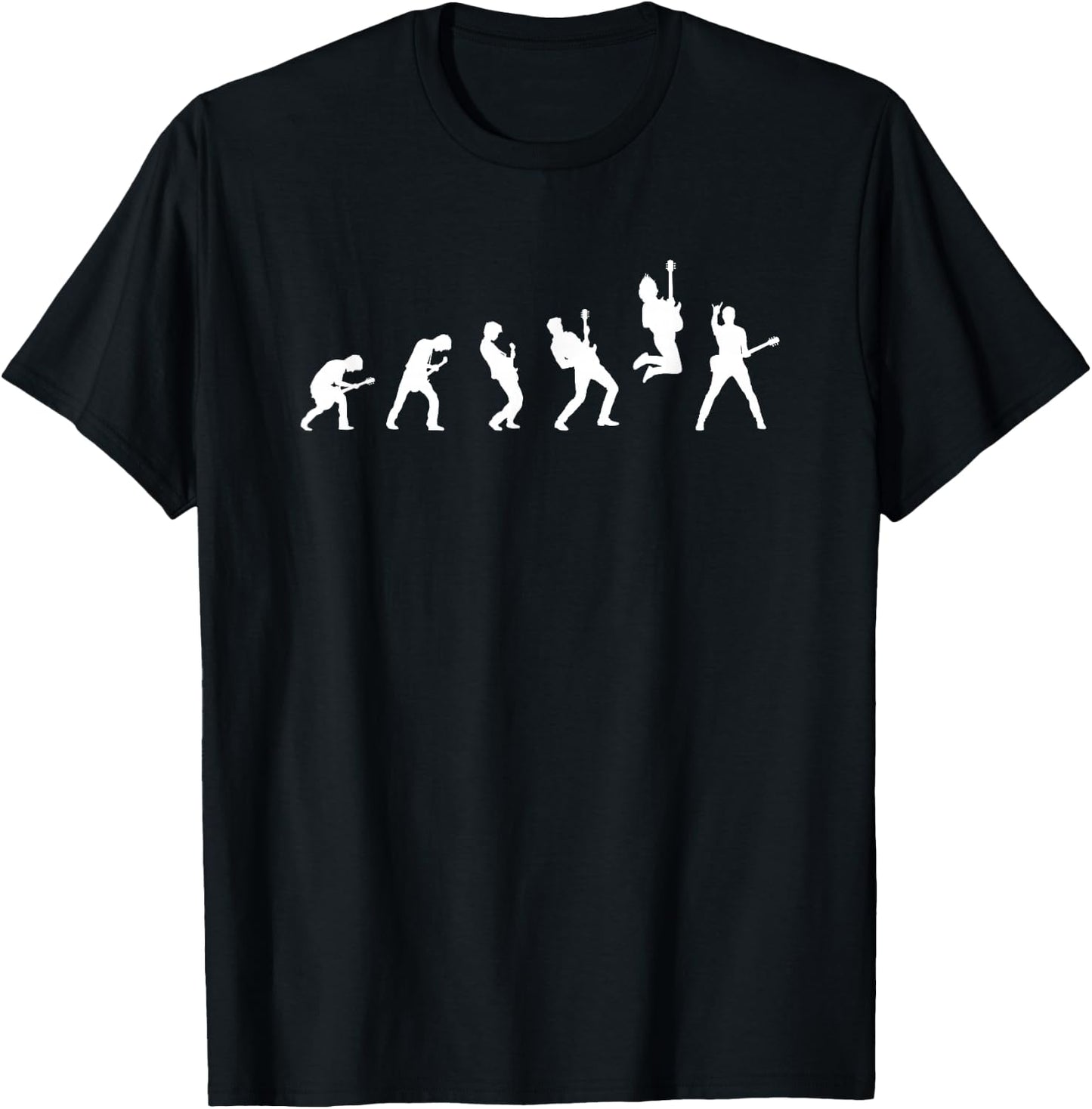 Guitarist with Guitar Evolution T-Shirt - T-Shirt | Black