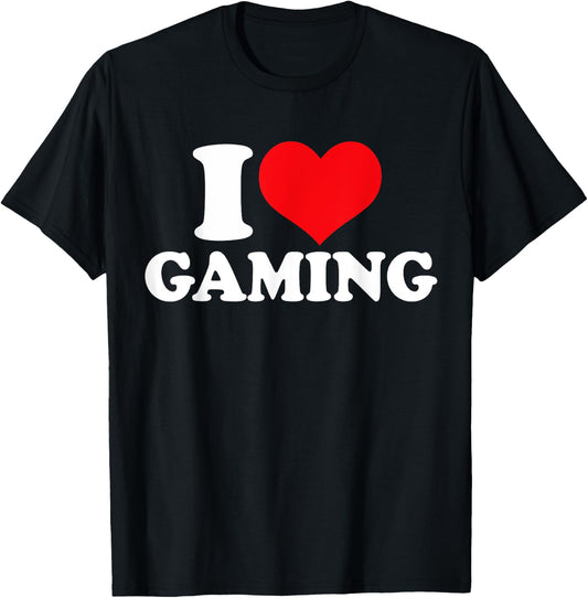 I Love Gaming, I Heart Gaming T-Shirt - T-Shirt | Black