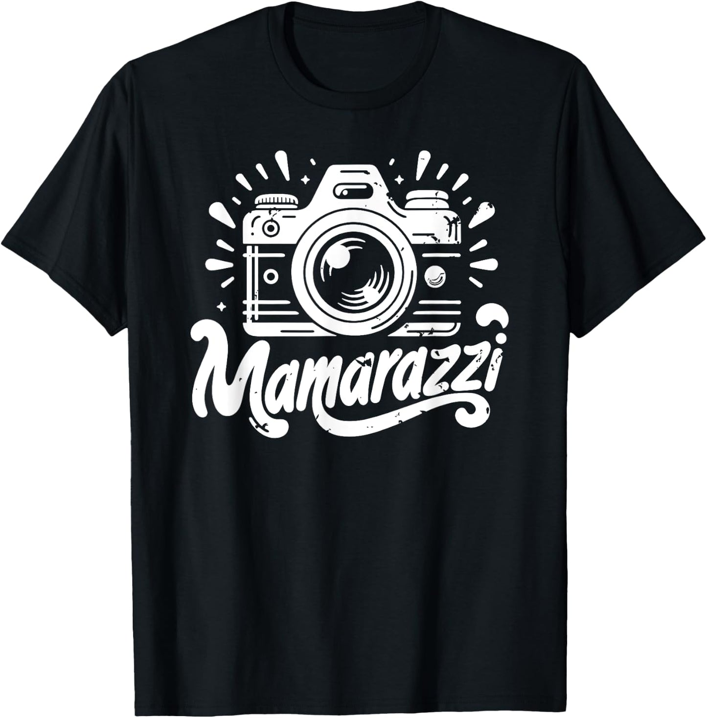 Mamarazzi Funny Mom Photographer Retro Camera T-Shirt - T-Shirt | Black