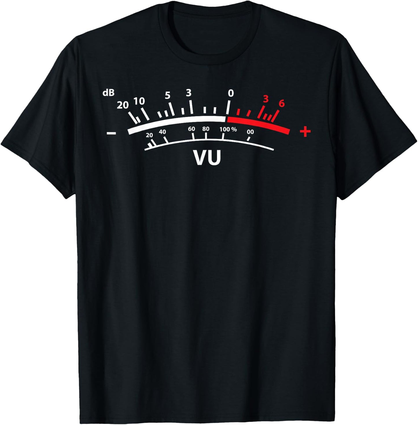 VU Meter dB DJ T-Shirt - T-Shirt | Black