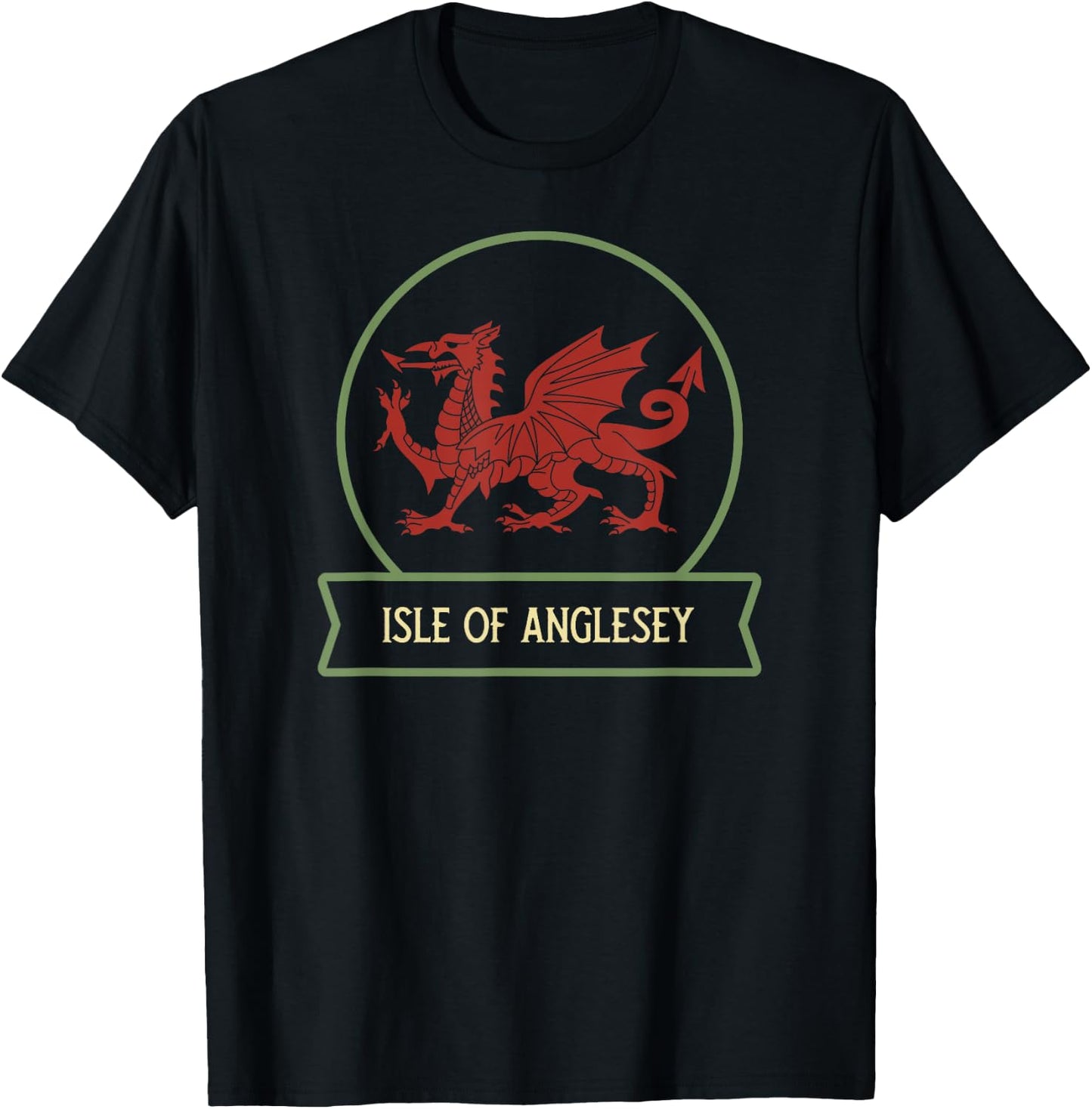 Isle of Anglesey - Welsh places - Wales - Cymru - dragon T-Shirt - T-Shirt | Black