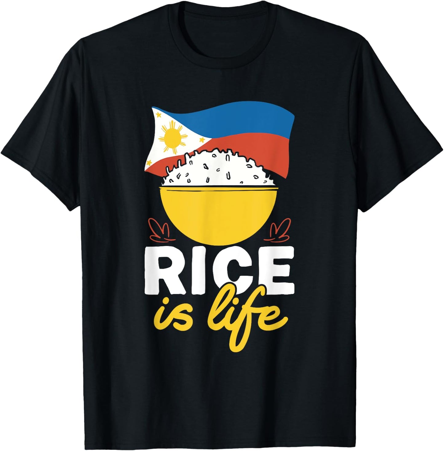Philippines Filipino Rice Is Life Filipino T-Shirt - T-Shirt | Black