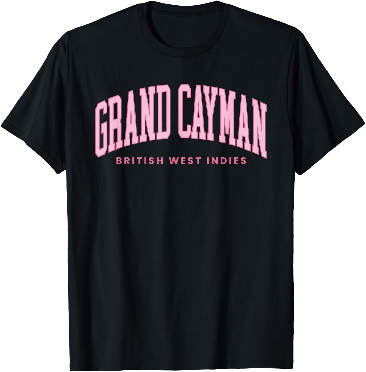 Grand Cayman Islands Summer Retro Preppy Throwback T-Shirt - T-Shirt | Black