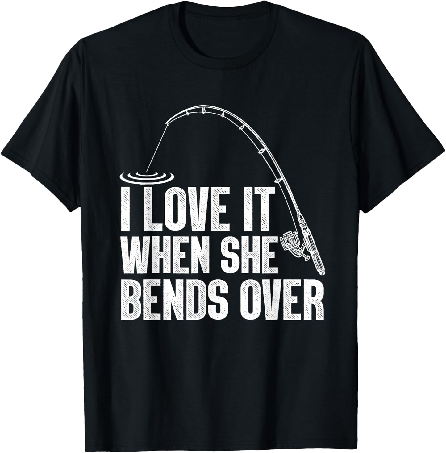 Funny Fishing Design Women Fisherman Fishing Rod T-Shirt - T-Shirt | Black