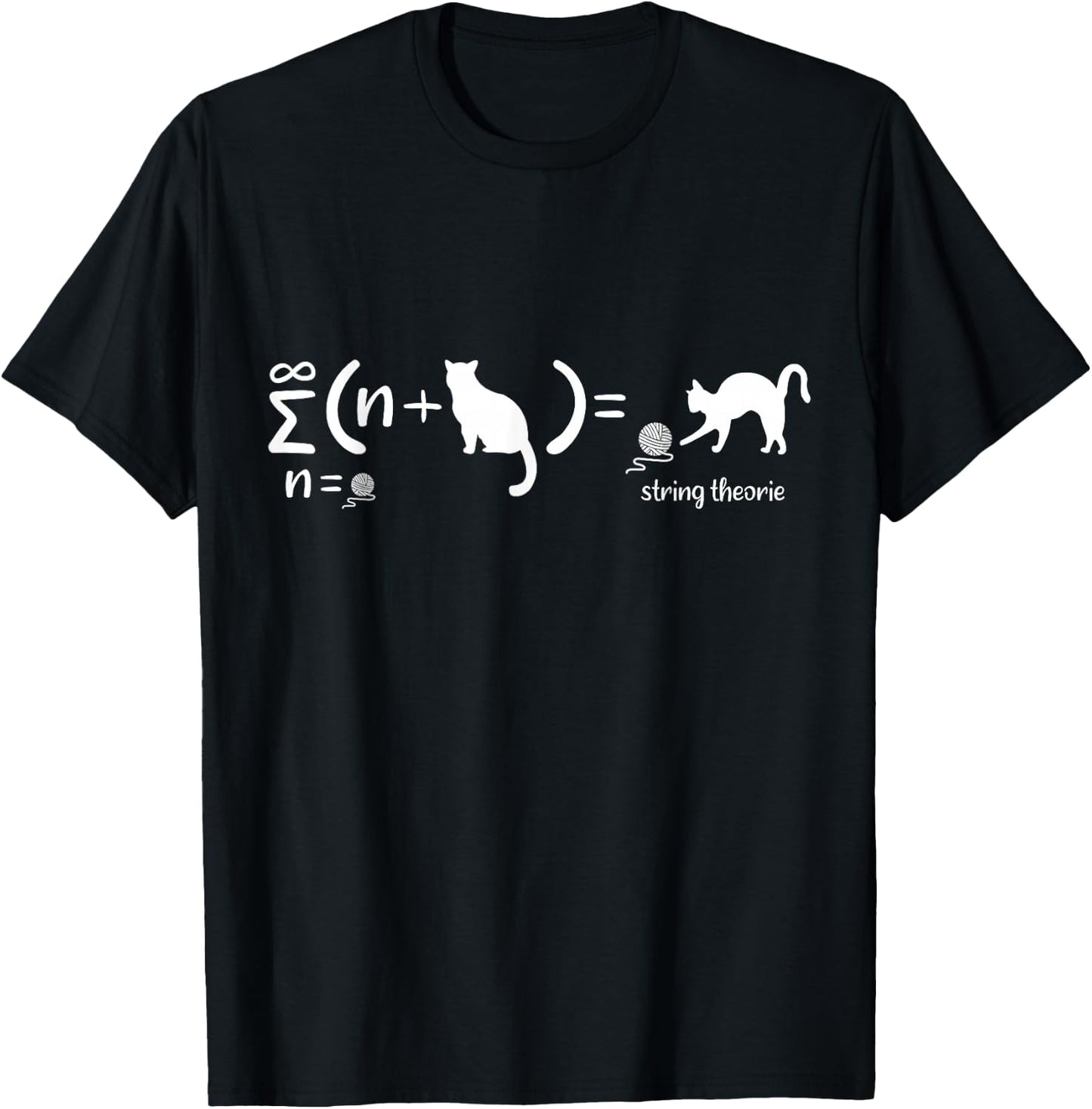 String Theory Science Nerd Physics Schrodinger's Cat T-Shirt - T-Shirt | Black