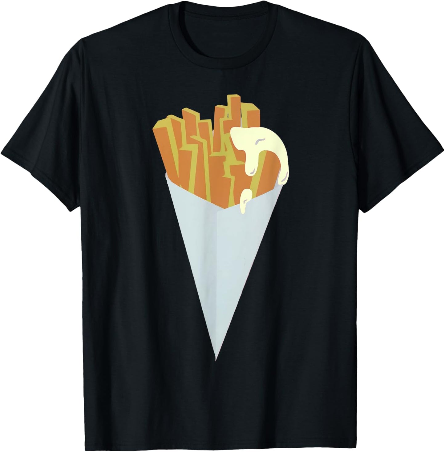 Belgian fries with mayonaise T-Shirt - T-Shirt | Black