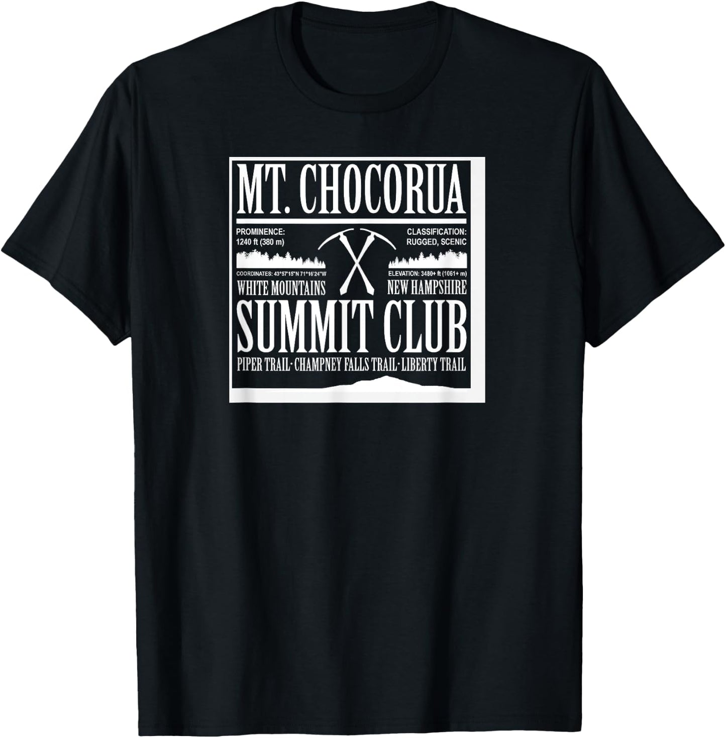 Mt. Chocorua Summit Club T-Shirt - T-Shirt | Black