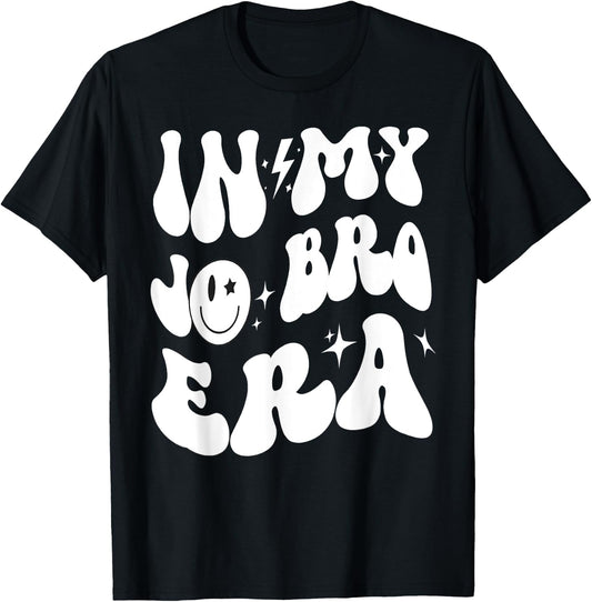 Funny Groovy Retro In My Jo Bro Era Men Women Kid Birthday T-Shirt - T-Shirt | Black
