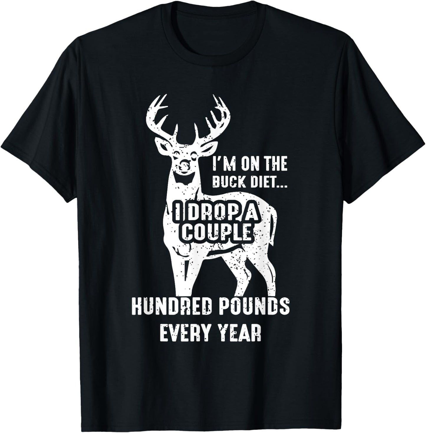 Vintage Buck Deer Hunting Funny Buck Diet Women T-Shirt - T-Shirt | Black