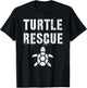 Vintage TURTLE RESCUE Squad Conservationist Green Earth Day T-Shirt - T-Shirt | Black