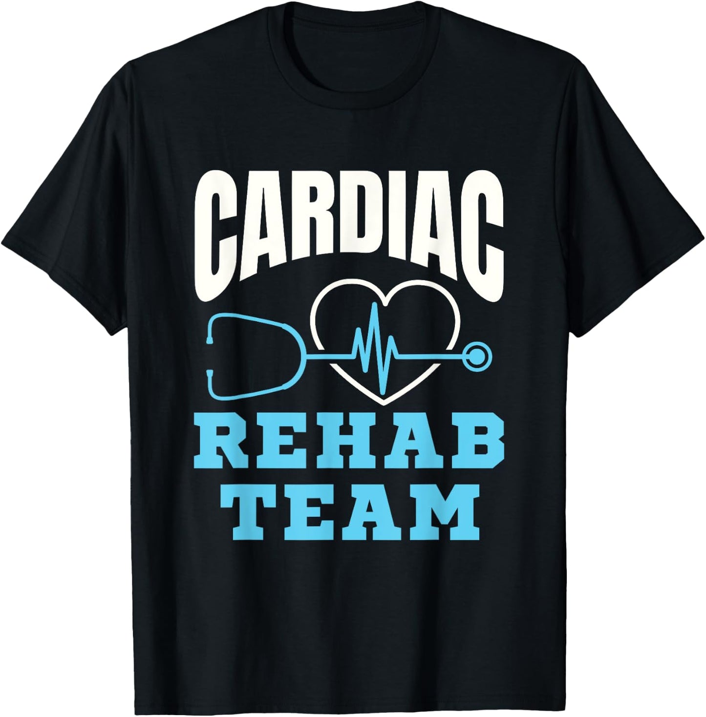 Cardiac Rehab Team Cardiologist Nurse Cardiovascular T-Shirt - T-Shirt | Black