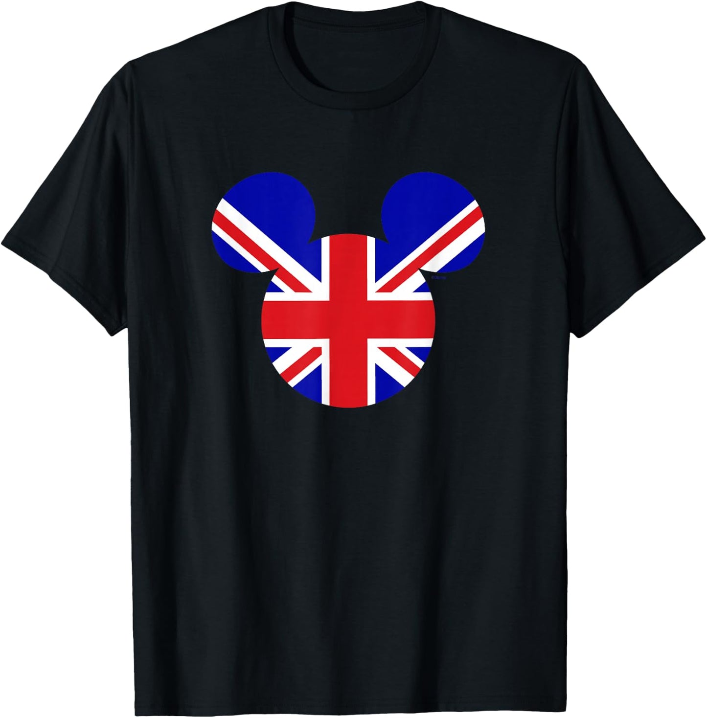 Disney Mickey Mouse King's Coronation UK Flag Union Jack T-Shirt - T-Shirt | Black