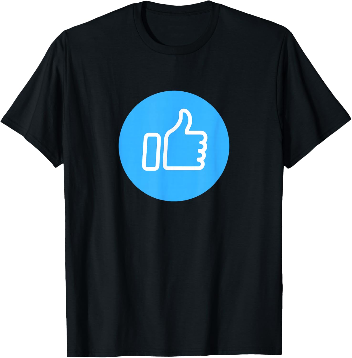 Thumbs Up Like Face Book Icon T-Shirt - T-Shirt | Black