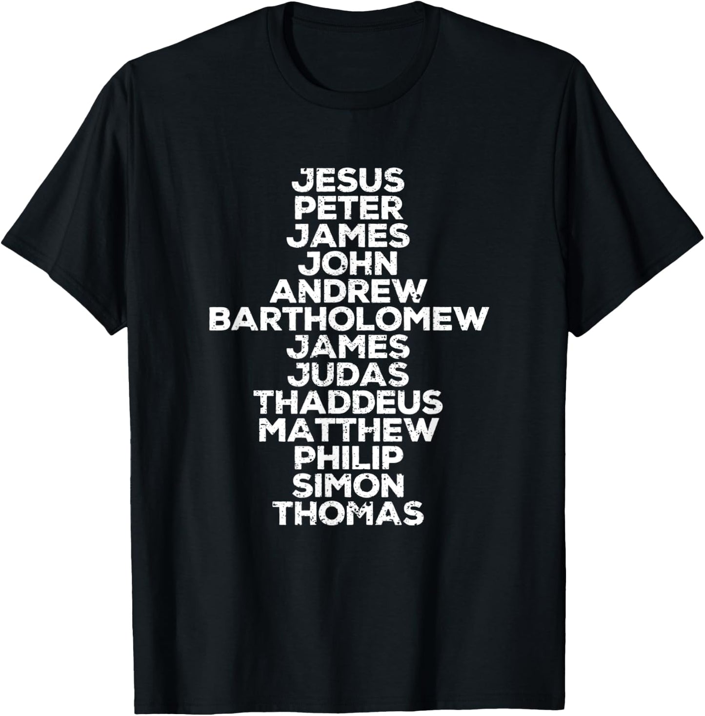Jesus Christ 12 Apostles Disciples Funny Christmas Religous T-Shirt - T-Shirt | Black