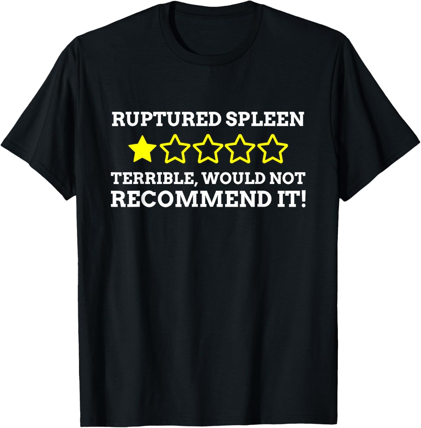 Splenectomy Gifts & Ruptured Spleen T-Shirt - T-Shirt | Black