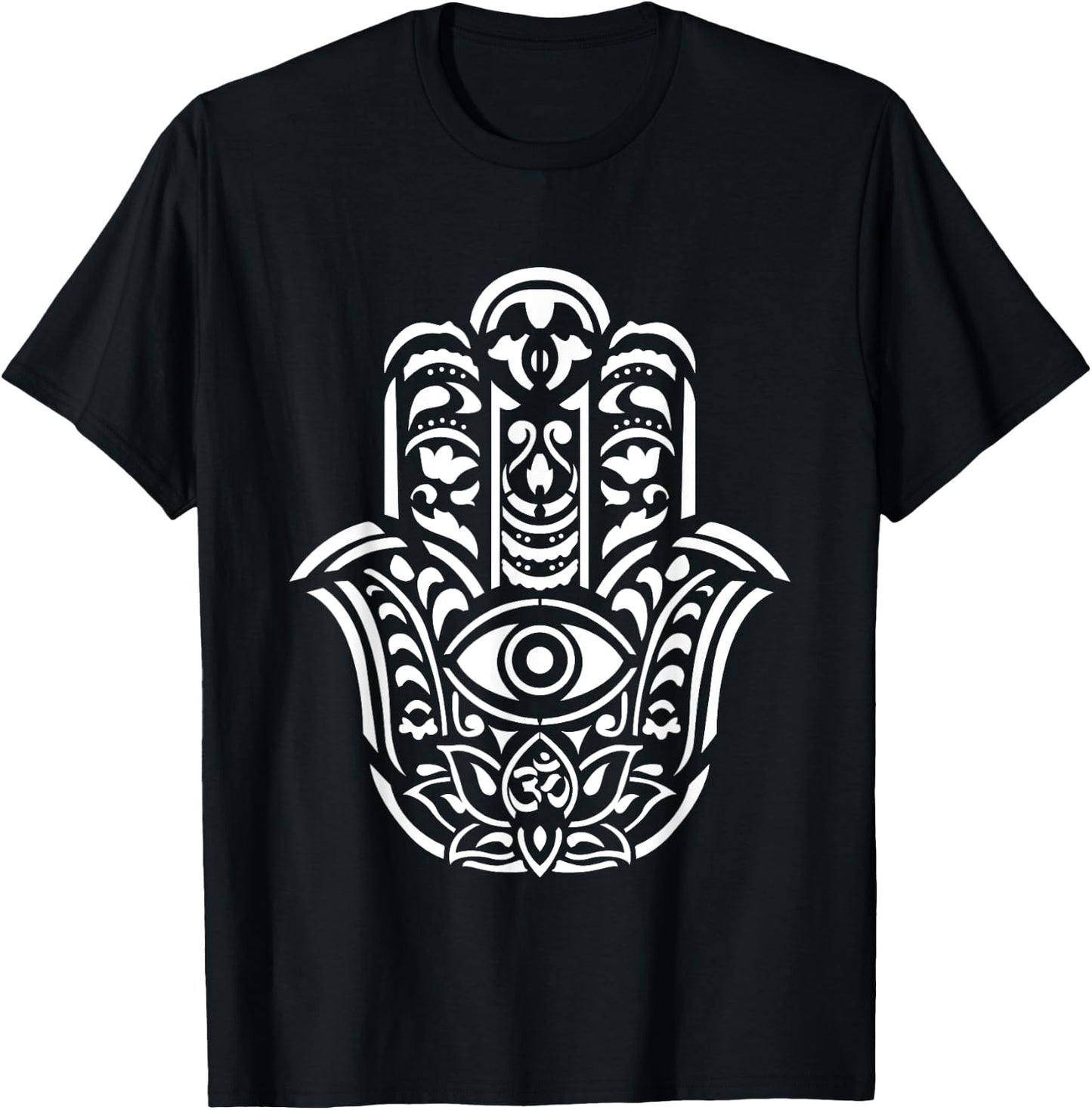 Yoga Spiritual Protection Hamsa Hand T-Shirt - T-Shirt | Black