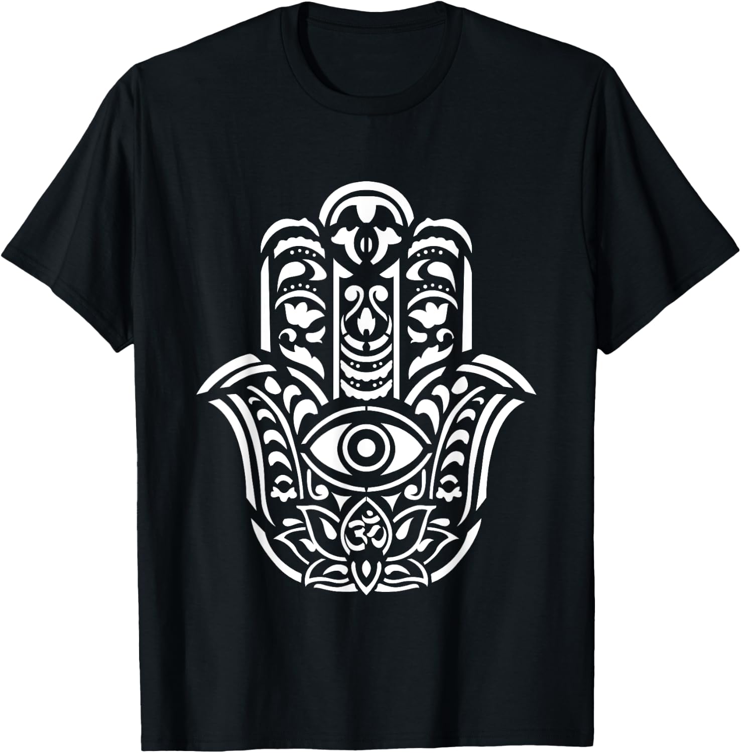 Yoga Spiritual Protection Hamsa Hand T-Shirt - T-Shirt | Black