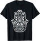 Yoga Spiritual Protection Hamsa Hand T-Shirt - T-Shirt | Black