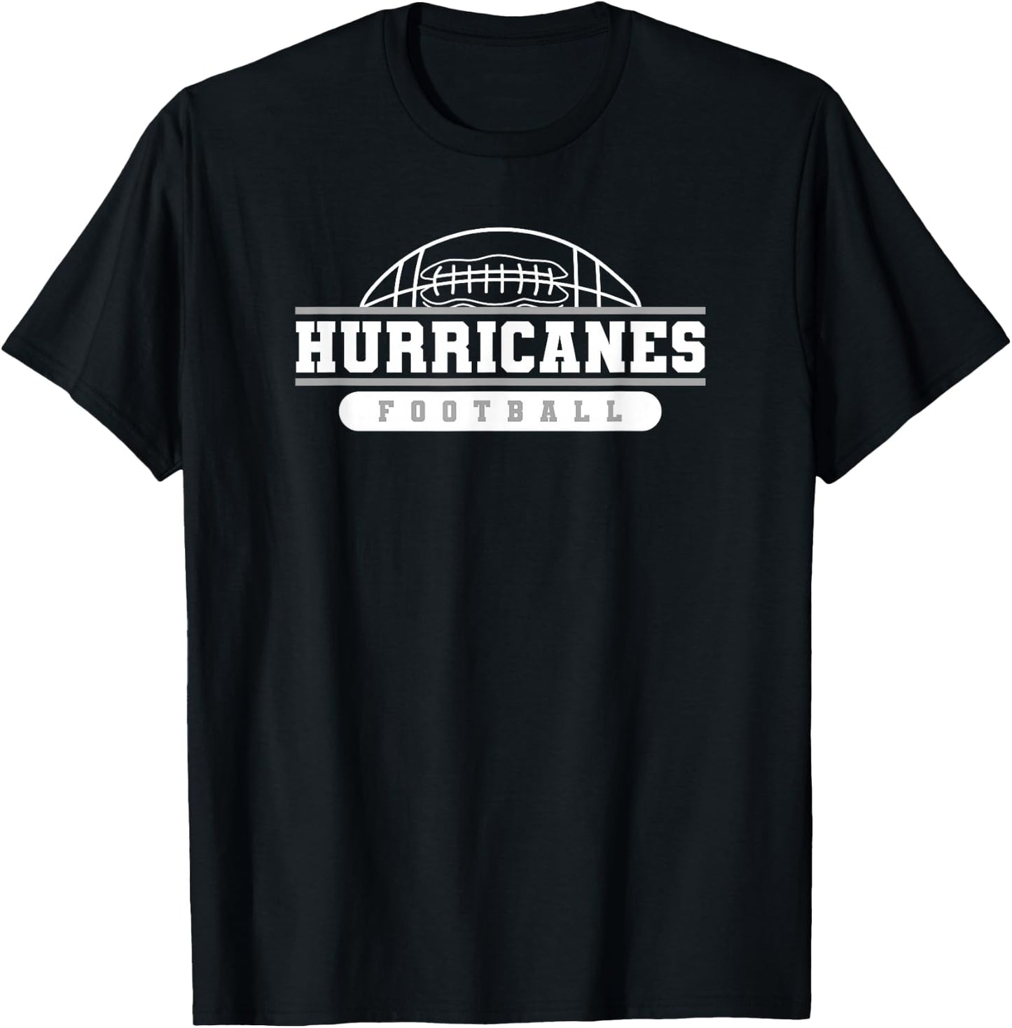 Hurricanes Football Varsity College University High School T-Shirt - T-Shirt | Black