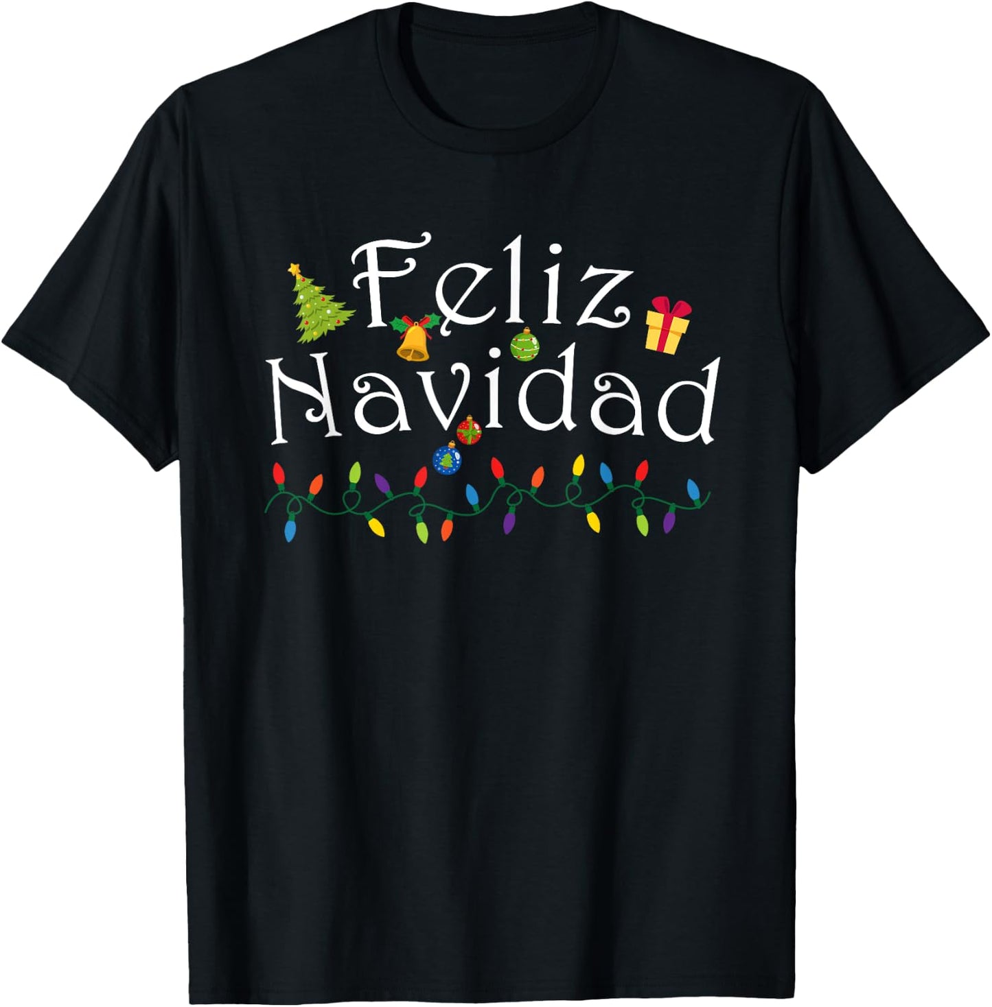 Spanish Christmas - Mexican Christmas Feliz Navidad T-Shirt - T-Shirt | Black