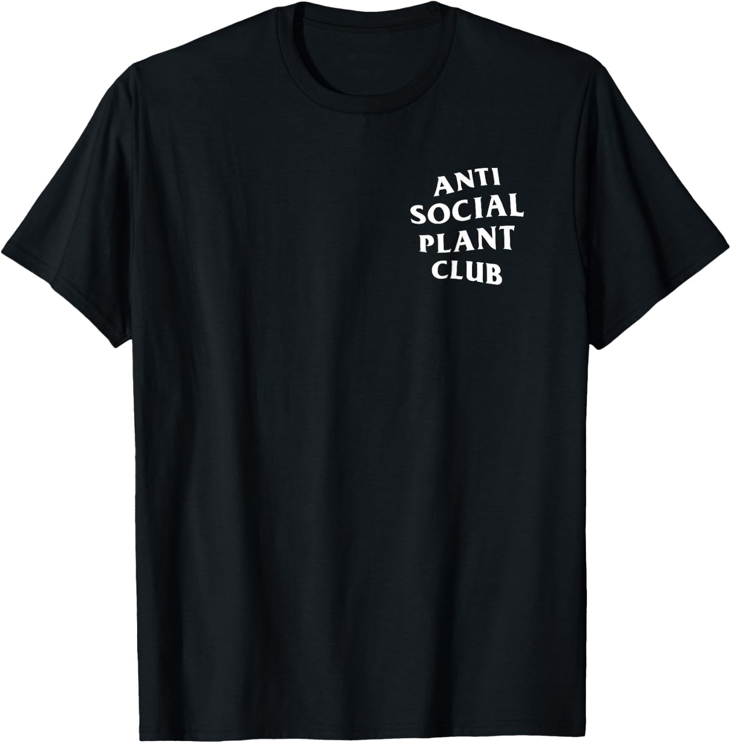 Anti Social Plant Club: White Logo (Front + Back) T-Shirt - T-Shirt | Black