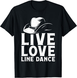 Line Dancing Art Men Western Line Dance Dancer T-Shirt - T-Shirt | Black