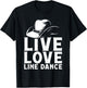 Line Dancing Art Men Western Line Dance Dancer T-Shirt - T-Shirt | Black