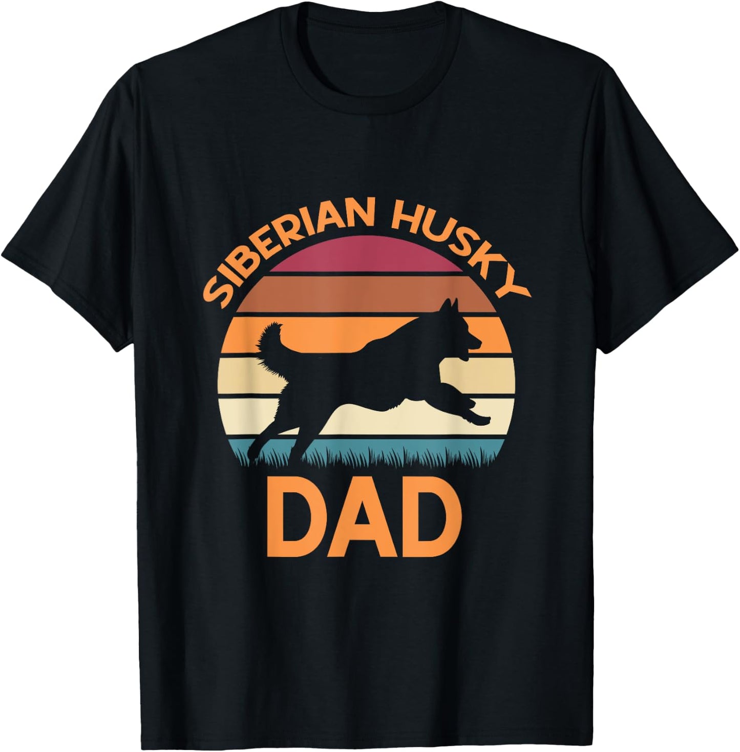 Siberian Husky Dad Husky Dog Lover Dad Women T-Shirt - T-Shirt | Black