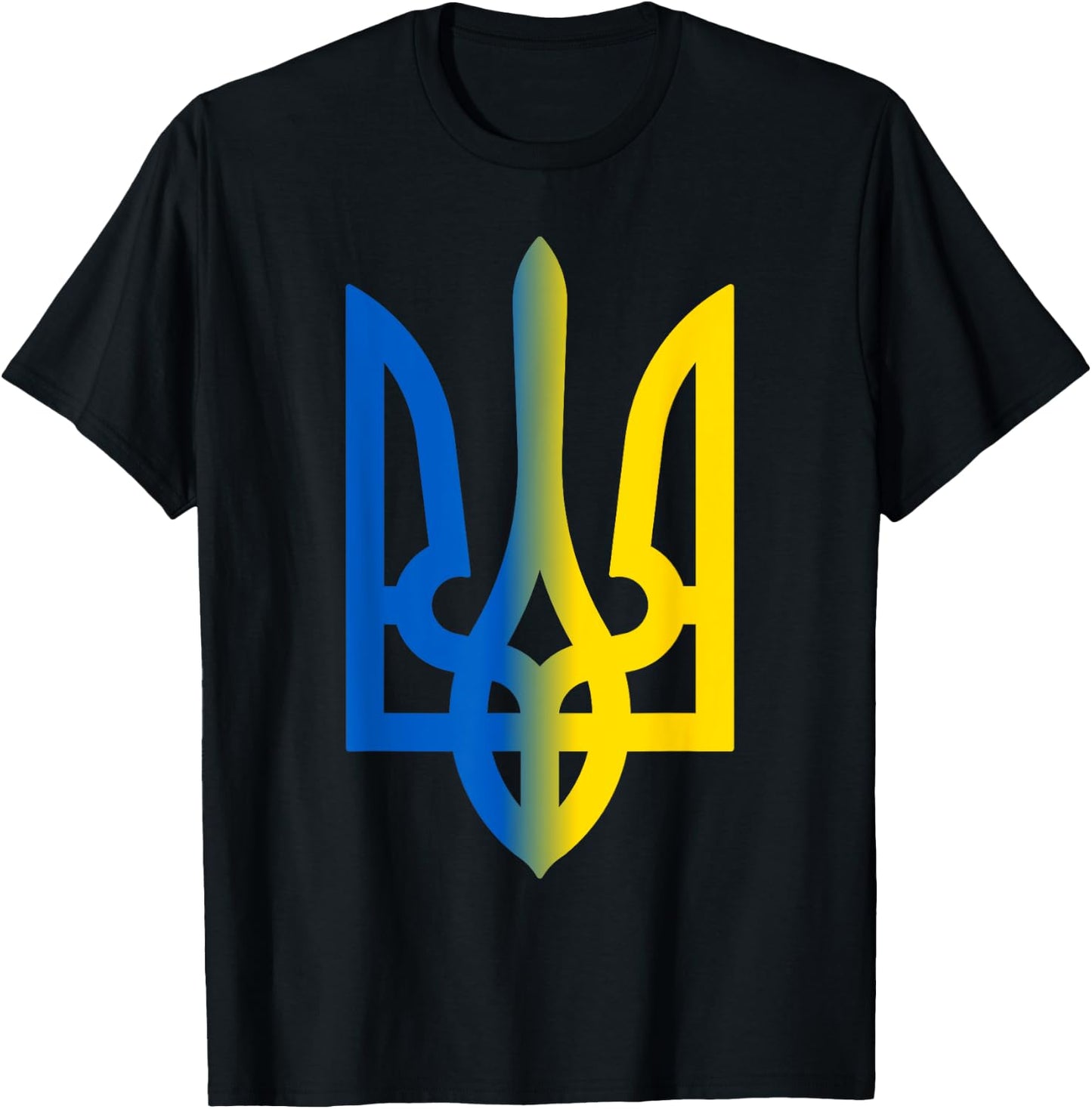 Trident Ukrainian Volodymyr Zelensky President Of Ukraine T-Shirt - T-Shirt | Black