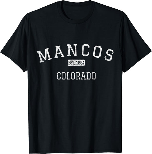 Mancos Colorado CO Vintage T-Shirt - T-Shirt | Black
