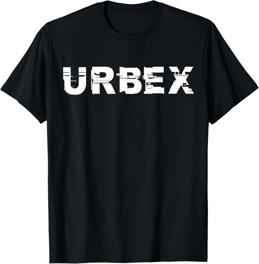 Urbex Urban Explorer Abandoned Buildings Glitched Text T-Shirt - T-Shirt | Black
