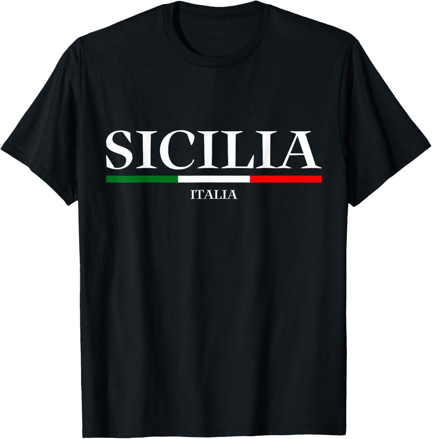 Sicilia Flag Sicily Palermo Italy T-Shirt - T-Shirt | Black
