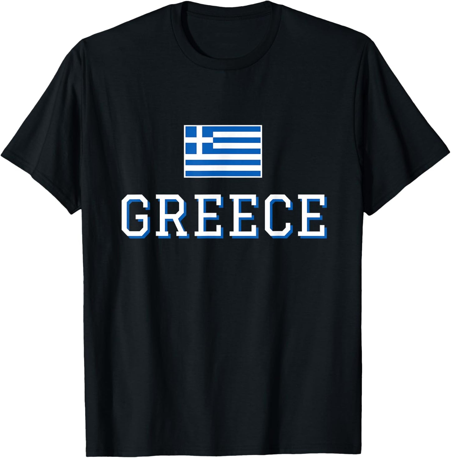 Greece Flag Greek Flag Greece Souvenir T-Shirt - T-Shirt | Black