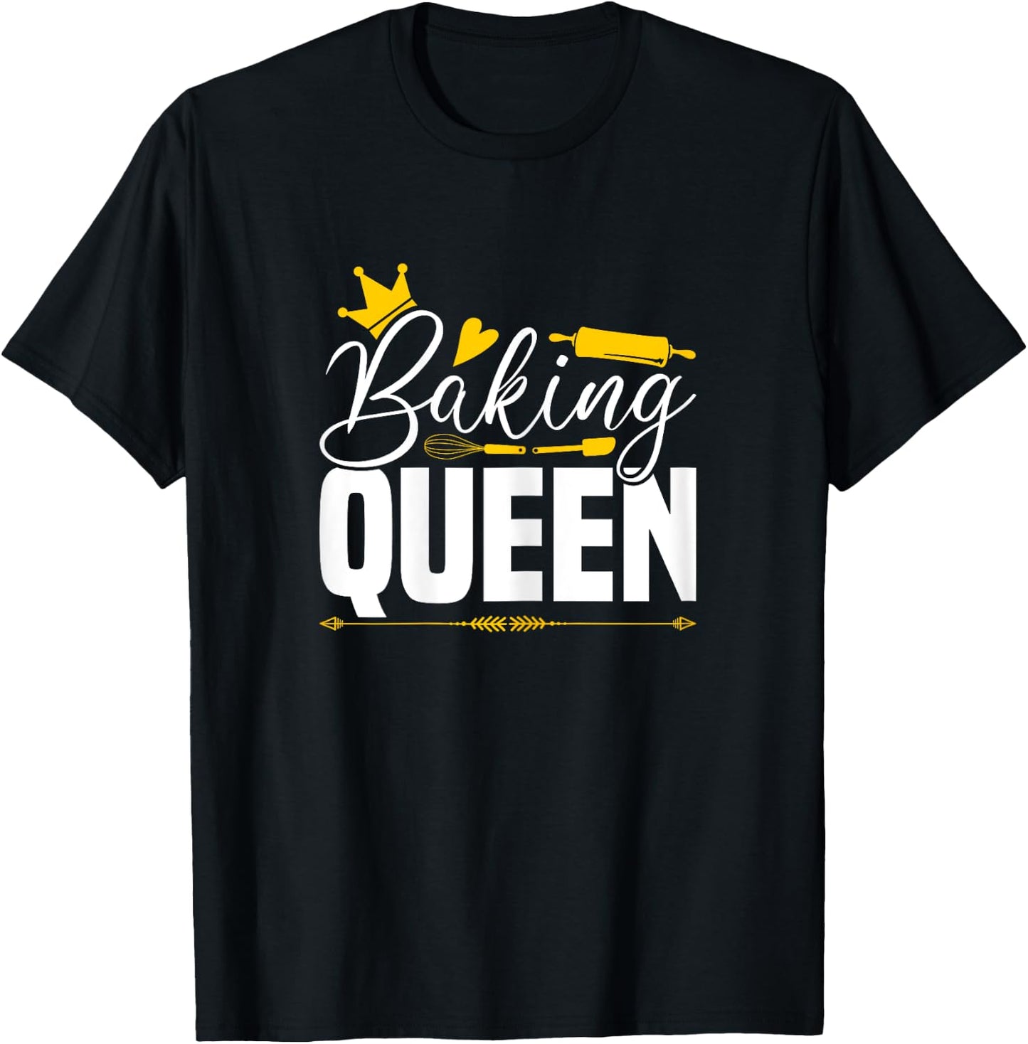 Baking Queen Baker Confectioner Baking Utensils T-Shirt - T-Shirt | Black