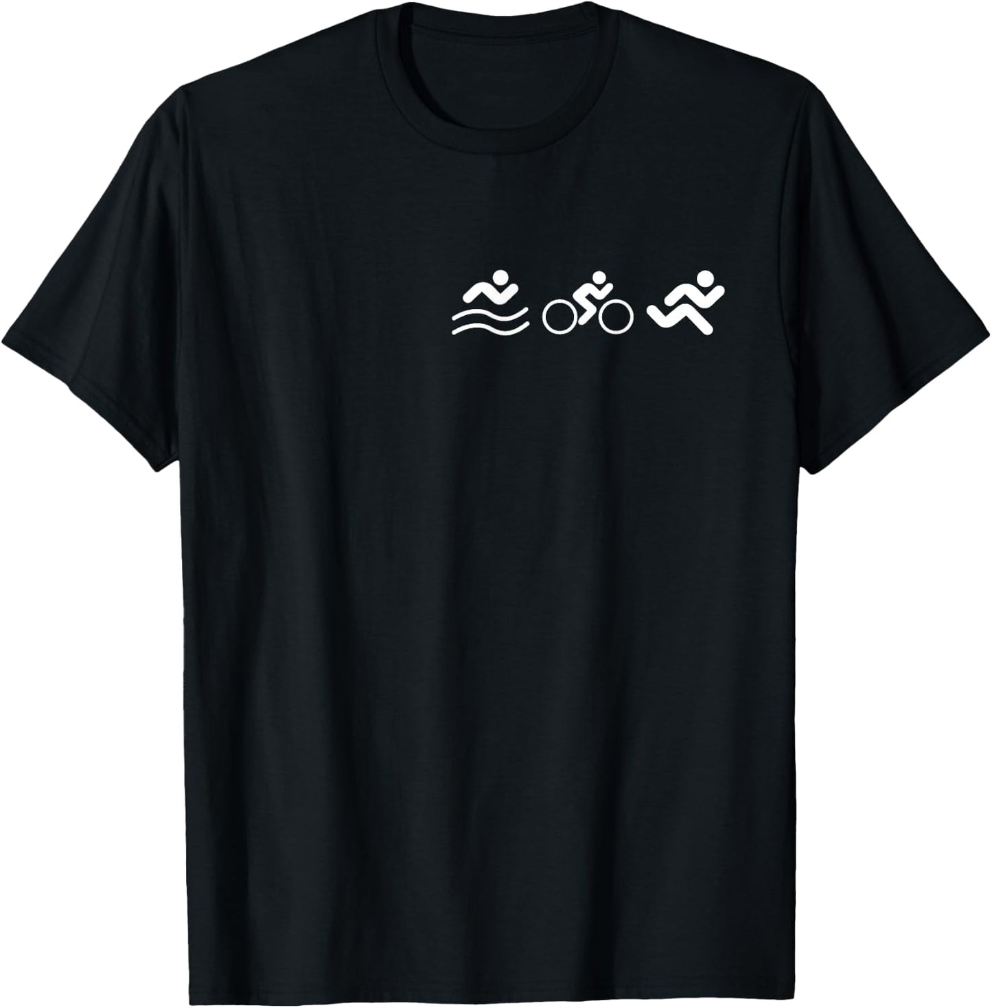 Triathlon Logo Emblem Triathlete Bike Training Triathlon T-Shirt - T-Shirt | Black