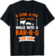 Smoke Grill Cow Pig Chicken Bar-B-Q Grilling Food T-Shirt - T-Shirt | Black