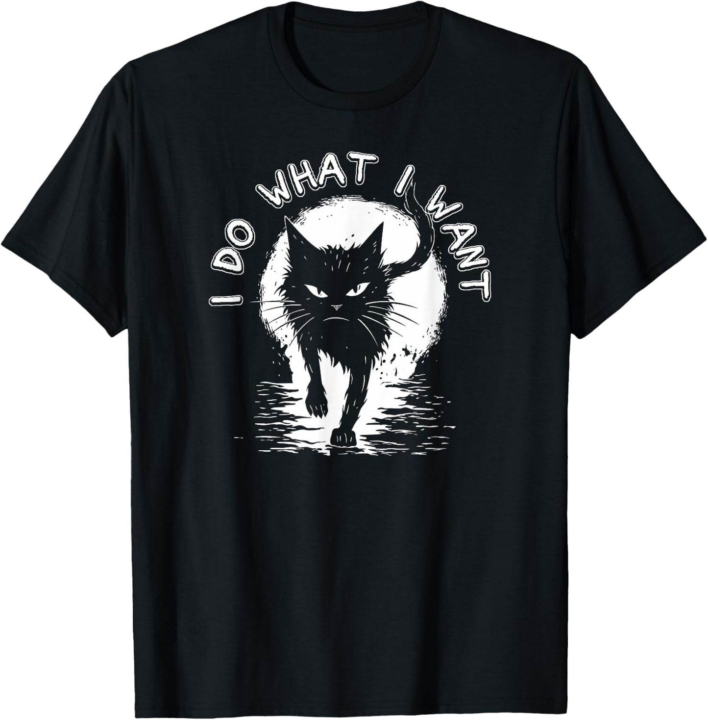 Cat Crazy Halloween Text Design Kitty Feral Stray Cat Women T-Shirt - T-Shirt | Black
