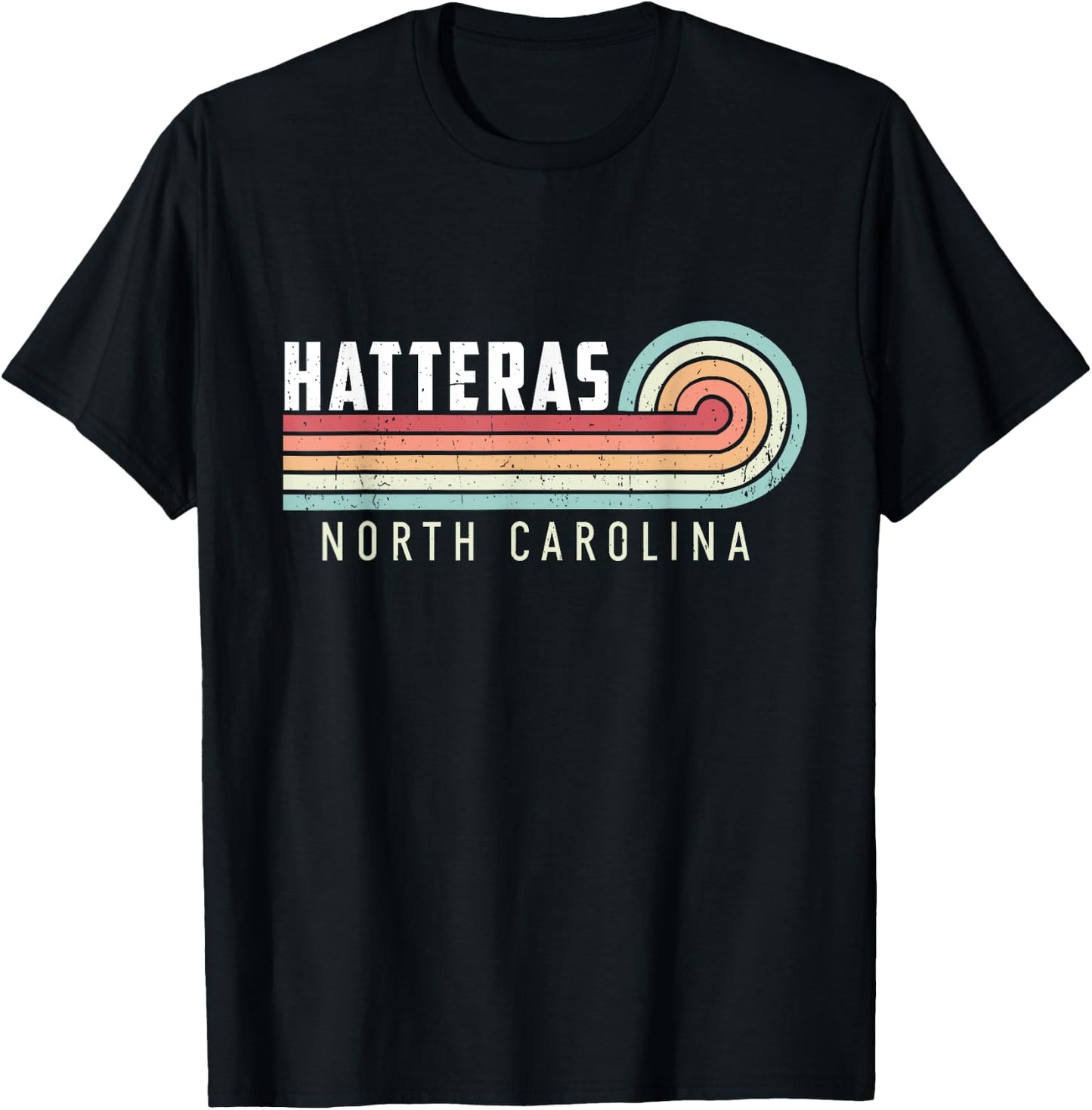 Hatteras Island Vintage North Carolina T-Shirt - T-Shirt | Black